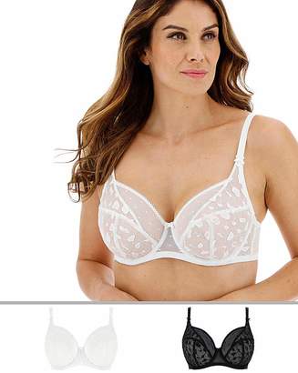Simply Be 2Pack Lucy Spot Mesh Full Cup Bras