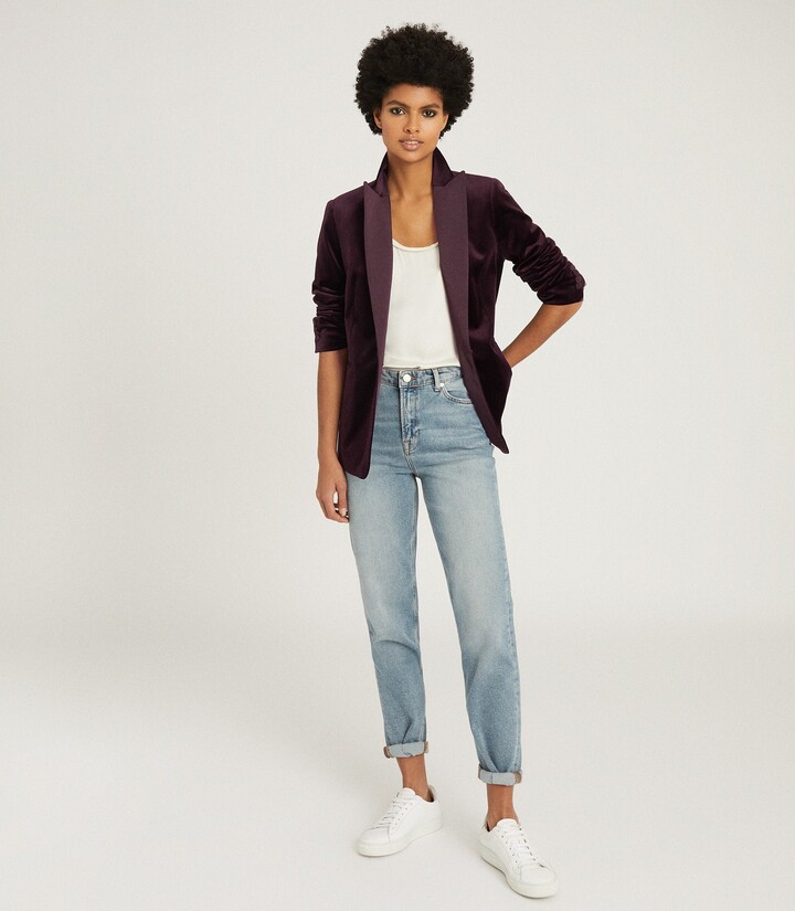 plum blazer