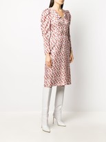 Thumbnail for your product : Shrimps Sketch-Print Puff Sleeves Dress