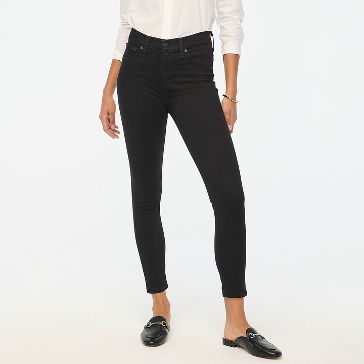 J.Crew Factory Women's 9" MidRise Black Skinny Jean In Signature