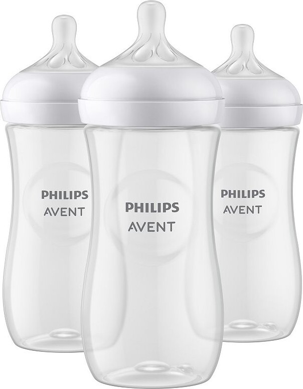 Avent Naturally Philips 11 oz. Natural Anti-Colic Infant Baby Bottle With Natural Response Nipple 3-Pack