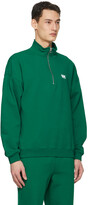 Thumbnail for your product : M.A. Martin Asbjørn Green Turtleneck Half-Zip Sweatshirt