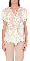 Thumbnail for your product : Zimmermann Silk floral veil top