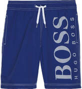 Thumbnail for your product : BOSS Logo print swim shorts 4-16 years