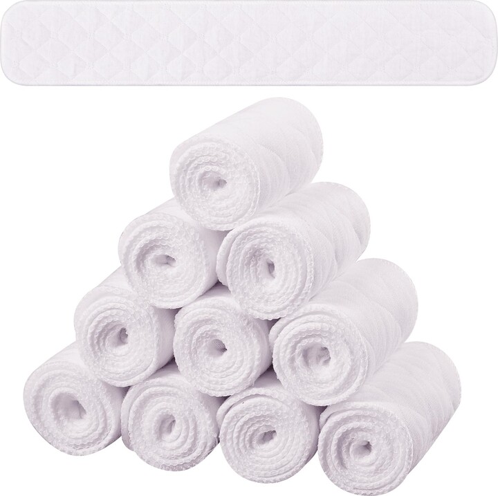 Toulite 10 Pcs Cotton Bra Liners 18 x 3 Inches Rectangle Under Bra