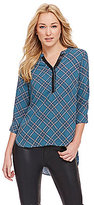 Thumbnail for your product : Sugar Lips Sugarlips Plaid Hi-Low Top