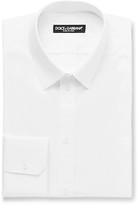 Thumbnail for your product : Dolce & Gabbana White Slim-Fit Cotton-Poplin Shirt - Men - White
