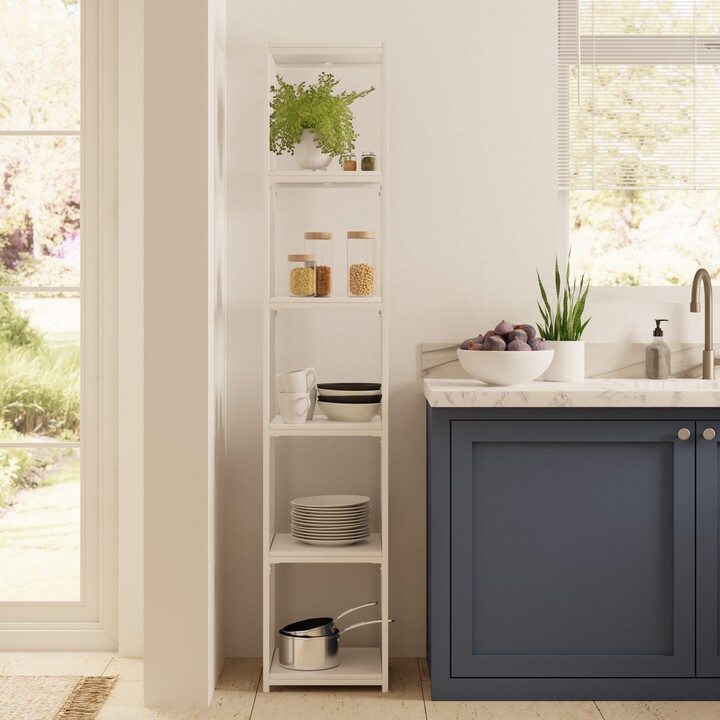 Dunelm Modular White 6 Shelf Tall Shelving Unit White ShopStyle