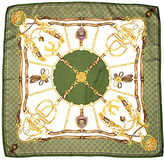 Thumbnail for your product : Aspinal of London Horseshoe-printed silk scarf