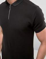 Thumbnail for your product : Bellfield Polo Shirt With Half Zip