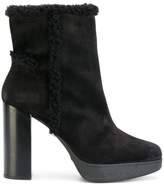 Thumbnail for your product : Tod's faux shearling-trimmed ankle boots