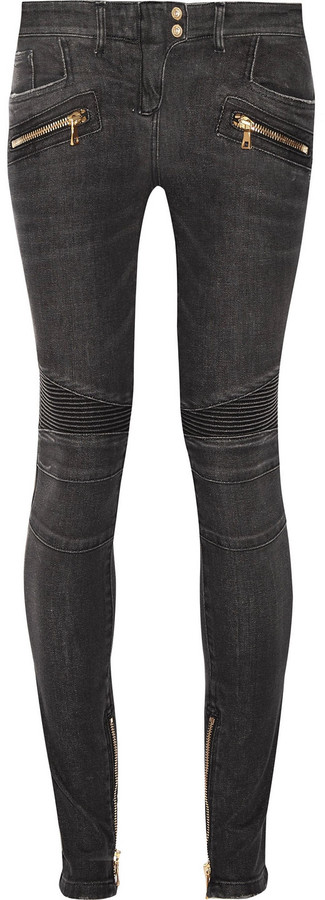 women's black moto skinny jeans