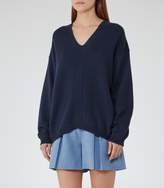 Thumbnail for your product : Reiss Rae - V-neck Jumper in Night Navy