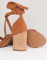 Thumbnail for your product : ASOS DESIGN Travis Tie Leg Heeled Sandals