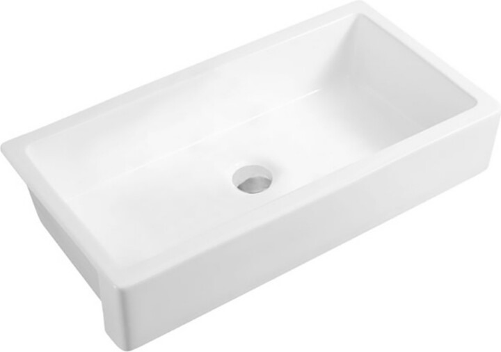 Simplie Fun 37"L x 19" W Farmhouse/Apron Front White Kitchen Sink