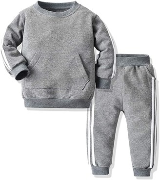 Moyikiss Studio Unisex Tracksuit Baby Boys Girls Clothes Cotton Long Sleeve Zipper Sweatshirt Jacket and Pants 