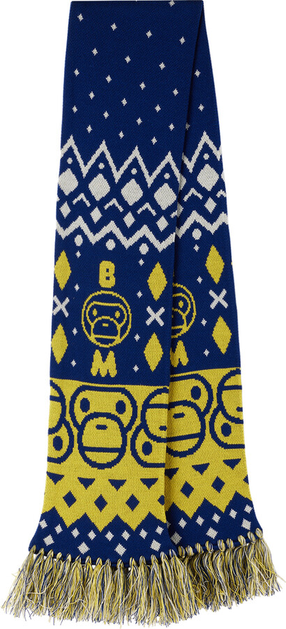 BAPE Kids Navy Baby Milo Nordic Scarf