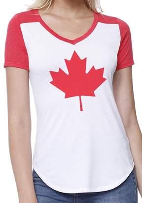 Ripple Junction Canadian Maple Leaf Junior V-Neck T-Shirt 3XL