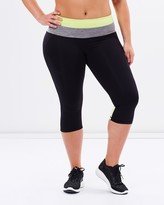 Thumbnail for your product : Curvy Chic Sports - Women's Black 3/4 Tights - Two Tone Body Sculpt Tights - Size One Size, 14 at The Iconic