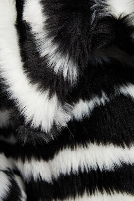 MM6 MAISON MARGIELA Oversized zebra-print faux fur coat