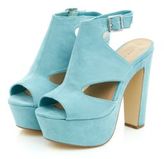 Thumbnail for your product : New Look Stone Cut Out High Vamp Peep Toe Heels