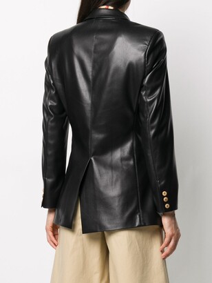 Nanushka Blair vegan leather fitted blazer