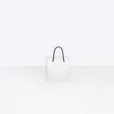 Thumbnail for your product : Balenciaga Small natural grain calfskin shopping bag with marquetry logo