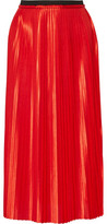 Thumbnail for your product : By Malene Birger Miqiau Pleated Satin Midi Skirt