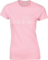 Thumbnail for your product : JLB Print Weightlifting Electrocardiogram Gym Sports Fan Premium Quality Fitted T-Shirt Top for Women and Teens Baby Pink