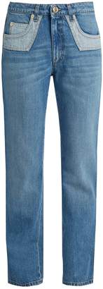 Sonia Rykiel Bi-colour pockets straight-leg jeans