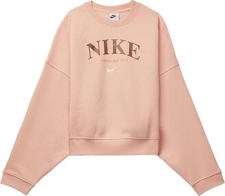 NIKE pink Just Do It soft cotton blend Hoodie Sweatshirt Women's Small