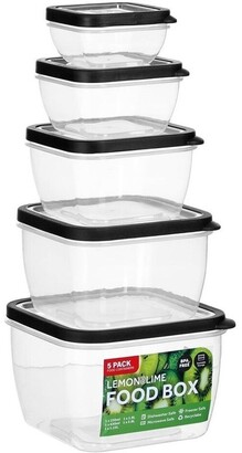 LEMON AND LIME 5PK 330/630ml/1.9/1.15/2.8L Food Box Storage Container Set