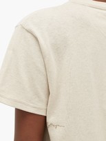 Thumbnail for your product : Bottega Veneta Logo-embroidered Cotton T-shirt - Womens - Beige