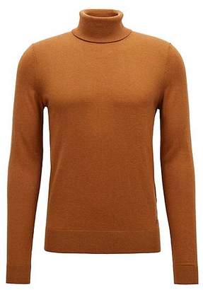 HUGO BOSS Slim-fit turtleneck sweater in a fine-knit cotton blend
