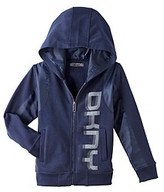 Thumbnail for your product : DKNY Boys' 2T-20 Messenger Fleece Hoodie