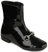 Thumbnail for your product : Gucci Patent leather horsebit detail boots