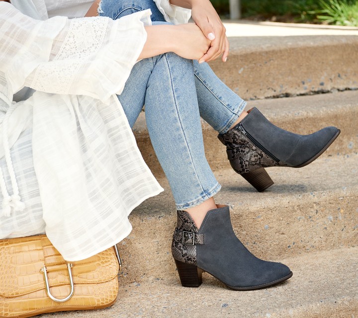 Vionic suede snake print boots Clearance