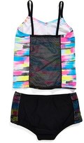 Thumbnail for your product : Gossip Girl 'Rainbow Checkers' Two-Piece Swimsuit (Big Girls)