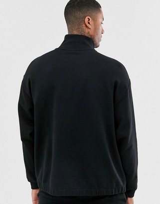 ASOS Dark Future two-piece oversized funnel neck sweatshirt with logo chest print
