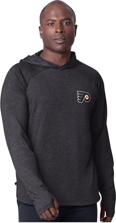 Msx by Michael Strahan Men's Black Philadelphia Flyers Fast Track Raglan Long Sleeve Hoodie T-Shirt