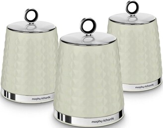 Morphy Richards Dimensions Set of Three Storage Canisters – Ivory Cream