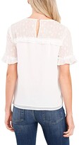 Thumbnail for your product : CeCe Short Sleeve Ruffled Ditsy Embellished Blouse