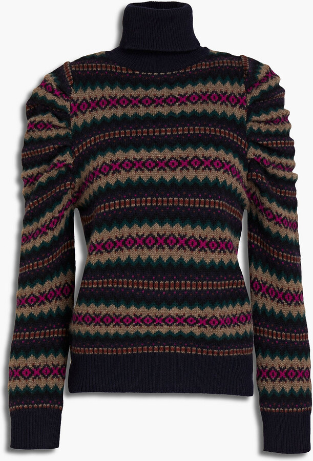 Autumn Cashmere Fair Isle turtleneck sweater - ShopStyle