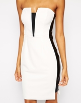 Thumbnail for your product : Lipsy Michelle Keegan Loves Bandeau Pencil Dress with Deep V