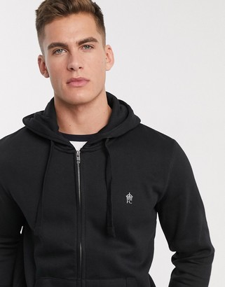 French Connection Essentials zip through hoodie with logo