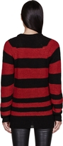 Thumbnail for your product : IRO Black & Red Striped Barbara Sweater