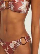 Thumbnail for your product : Zimmermann Wayfarer Floral-print Bandeau Bikini - Womens - Red Print