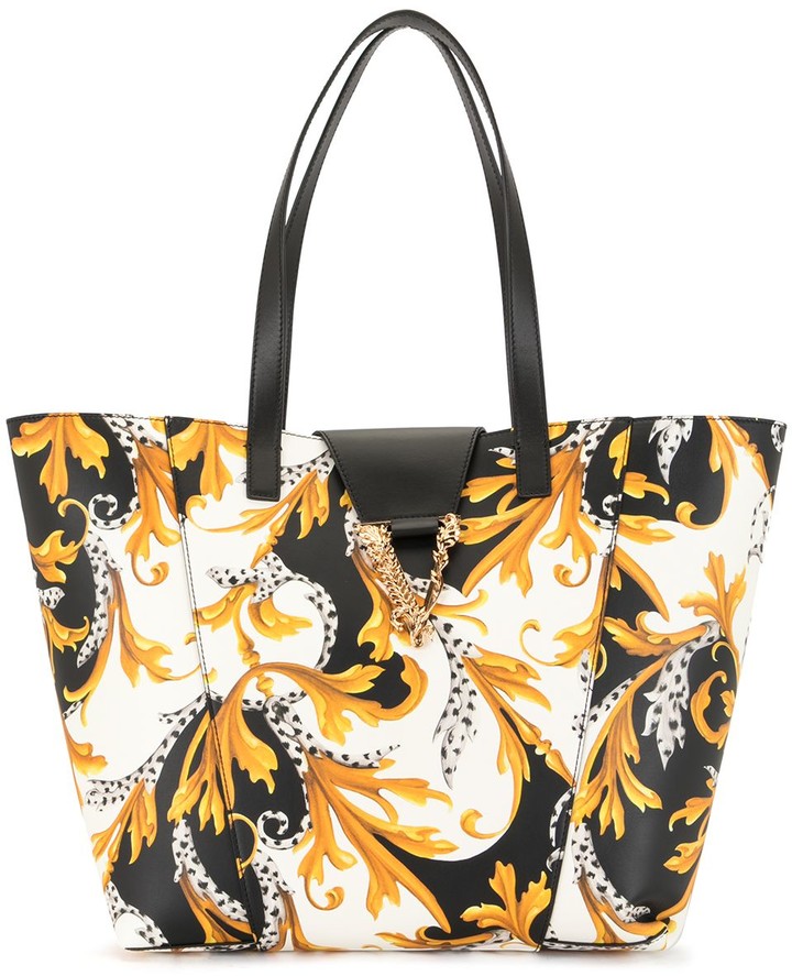 Versace Virtus baroque-print tote bag - ShopStyle