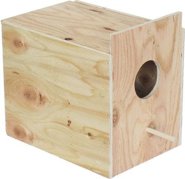 YML Group WNB1 Wooden Nest Box for Outside Mount with Dowel