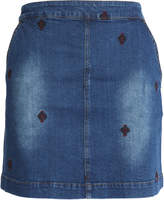 Thumbnail for your product : Vanessa Bruno Athe' Embroidered Denim Mini Skirt